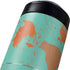 Turquoise and Orange Marble Yeti Colster Can Insulator Skin