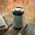 Turquoise and Orange Marble Yeti Colster Can Insulator Skin