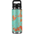 Turquoise and Orange Marble YETI Rambler 26oz Bottle Skin