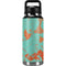 Turquoise and Orange Marble YETI Rambler 36oz Bottle Skin