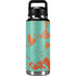 Turquoise and Orange Marble YETI Rambler 36oz Bottle Skin