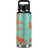 Turquoise and Orange Marble YETI Rambler 36oz Bottle Skin