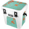 Turquoise and Orange Marble YETI Roadie 24 Hard Cooler Skin