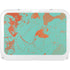Turquoise and Orange Marble YETI Tundra 35 Hard Cooler Skin