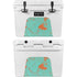 Turquoise and Orange Marble YETI Tundra 35 Hard Cooler Skin