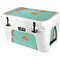 Turquoise and Orange Marble YETI Tundra 45 Hard Cooler Skin