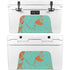 Turquoise and Orange Marble YETI Tundra 45 Hard Cooler Skin