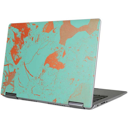 Turquoise and Orange Marble Yoga 710 14in Skin