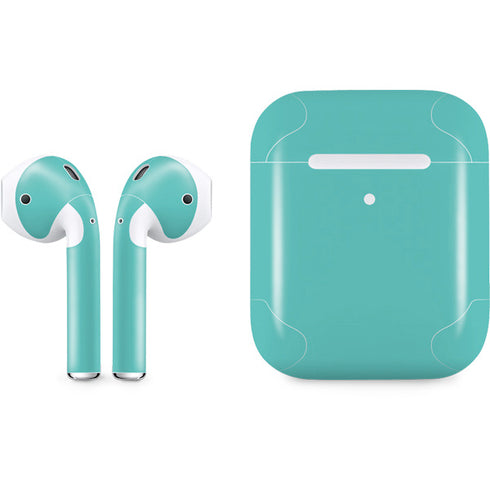 Turquoise Blue Solid Apple AirPods 2 Skin