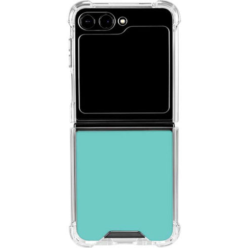 Turquoise Galaxy Z Flip5 5G Clear Case
