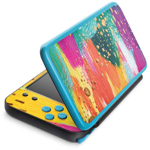 Etta Vee Turquoise Brush Stroke Nintendo 2DS XL (2017) Skin