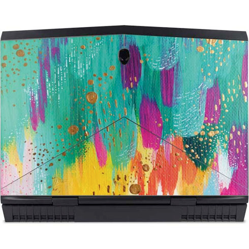 Turquoise Brush Stroke by Etta Vee Dell Alienware Skin