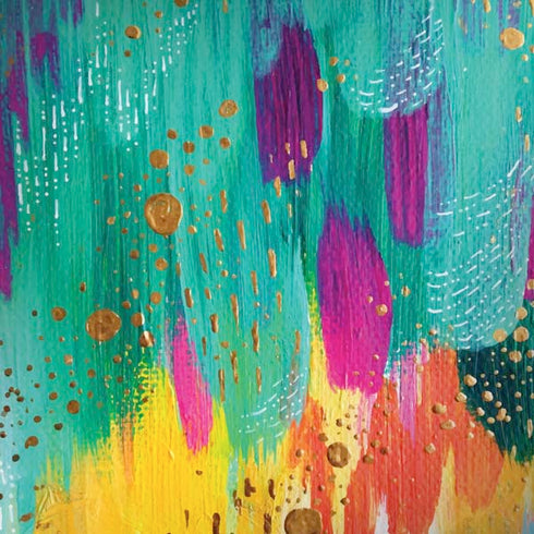 Turquoise Brush Stroke by Etta Vee Dell Alienware Skin