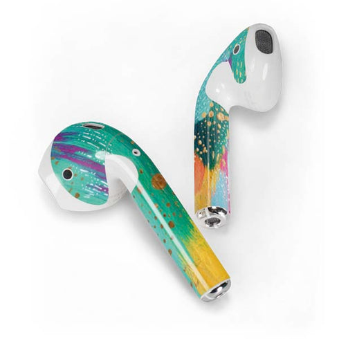 Etta Vee Turquoise Brush Stroke Apple AirPods 2 Skin