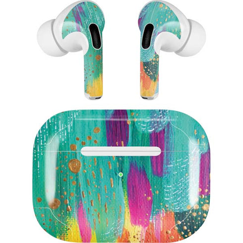 Etta Vee Turquoise Brush Stroke Apple AirPods Pro Skin