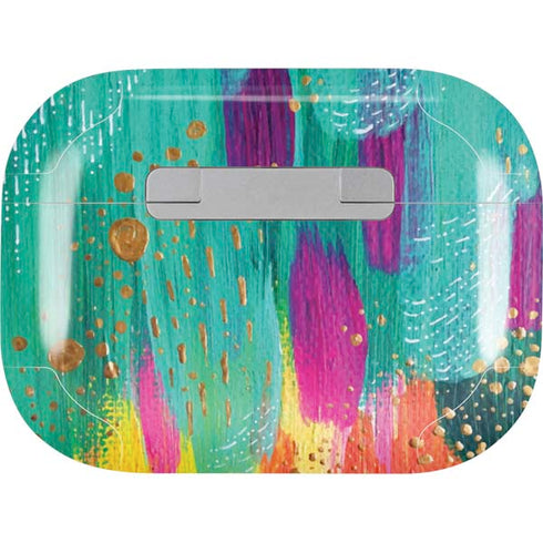Etta Vee Turquoise Brush Stroke Apple AirPods Pro Skin
