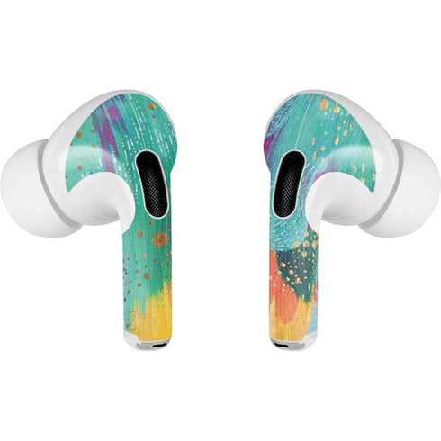 Etta Vee Turquoise Brush Stroke Apple AirPods Pro Skin