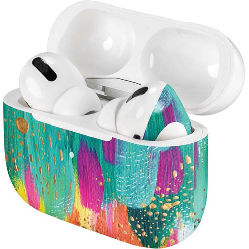 Etta Vee Turquoise Brush Stroke Apple AirPods Pro Skin