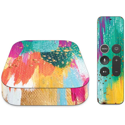 Etta Vee Turquoise Brush Stroke Apple TV Skin