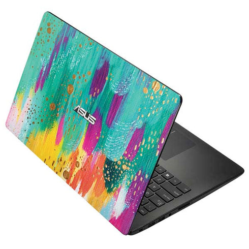 Etta Vee Turquoise Brush Stroke Asus X502CA 15.6 Skin