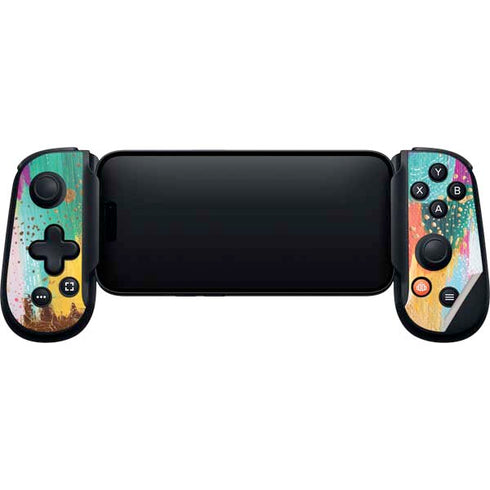 Turquoise Brush Stroke by Etta Vee Backbone One for iPhone Game Controller Skin