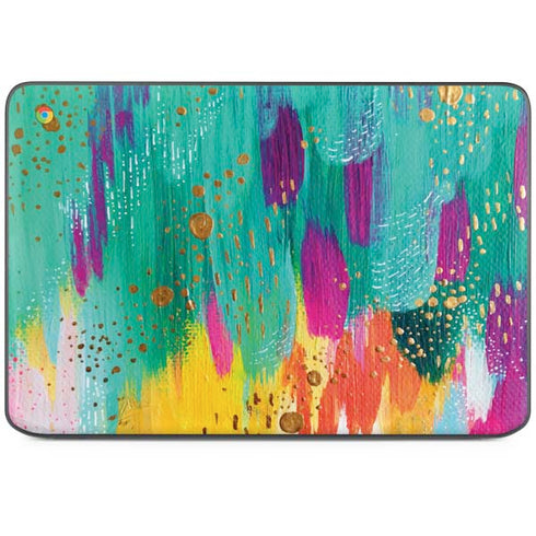 Turquoise Brush Stroke by Etta Vee HP Chromebook Skin