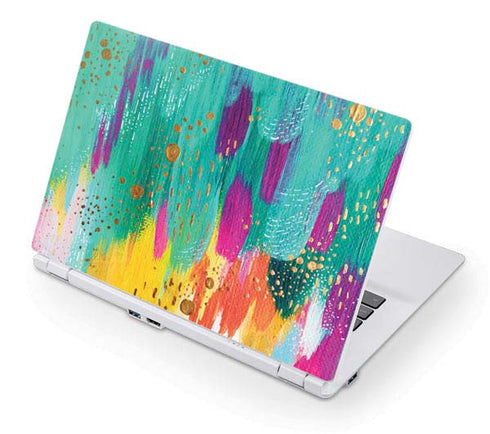 Etta Vee Turquoise Brush Stroke Acer Chromebook Skin