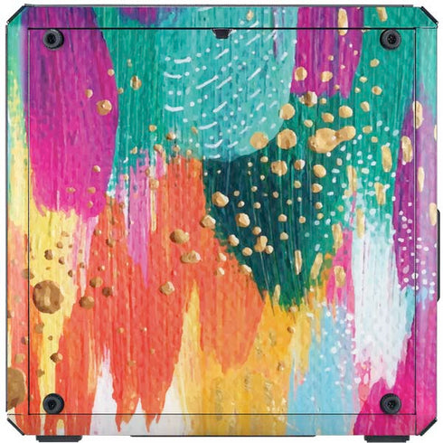 Etta Vee Turquoise Brush Stroke Cooler Master MasterBox Q300L Mini Tower Skin