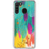 Etta Vee Turquoise Brush Stroke Galaxy A21 Clear Case