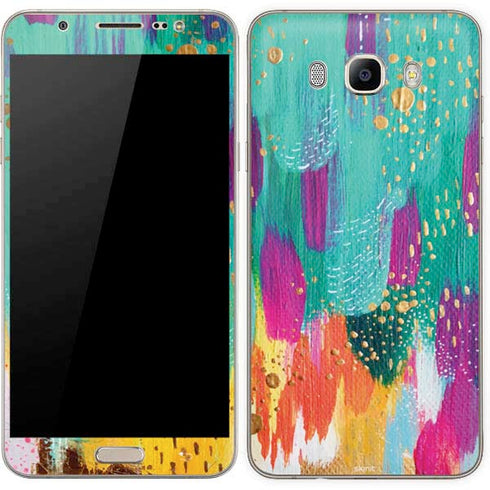 Etta Vee Turquoise Brush Stroke Galaxy J7 Skin