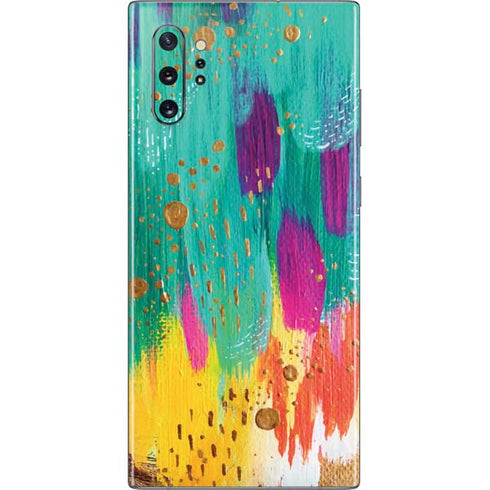 Etta Vee Turquoise Brush Stroke Galaxy Note 10 Plus Skin