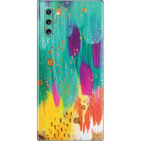 Etta Vee Turquoise Brush Stroke Galaxy Note 10 Skin