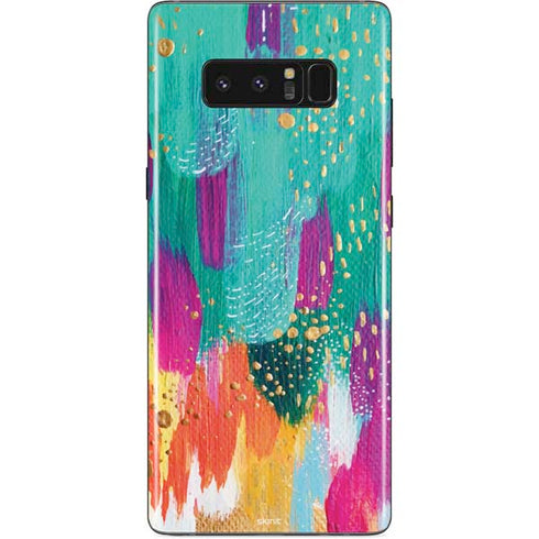 Etta Vee Turquoise Brush Stroke Galaxy Note 8 Skin