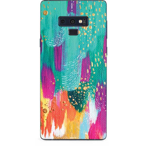 Etta Vee Turquoise Brush Stroke Galaxy Note 9 Skin