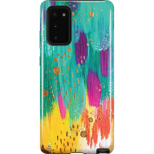 Etta Vee Turquoise Brush Stroke Galaxy Note20 5G Pro Case