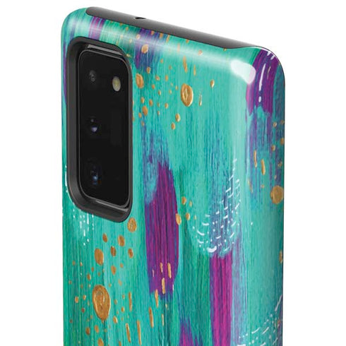 Etta Vee Turquoise Brush Stroke Galaxy Note20 5G Pro Case