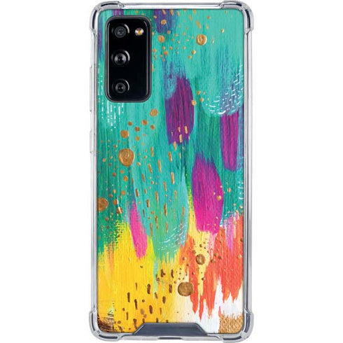 Etta Vee Turquoise Brush Stroke Galaxy S20 FE Clear Case