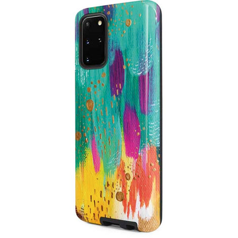 Etta Vee Turquoise Brush Stroke Galaxy S20 Plus Pro Case