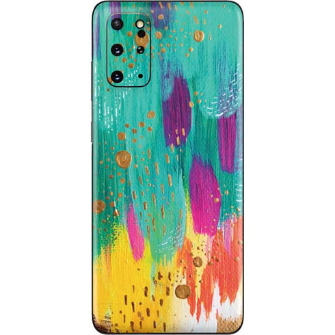 Etta Vee Turquoise Brush Stroke Galaxy S20 Plus Skin