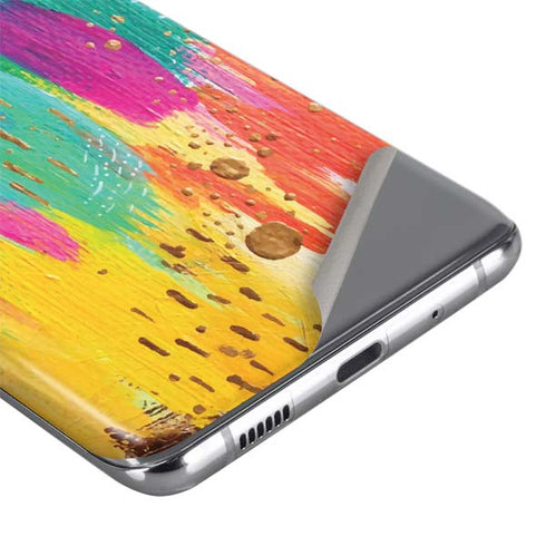 Etta Vee Turquoise Brush Stroke Galaxy S20 Plus Skin