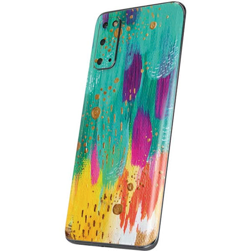 Etta Vee Turquoise Brush Stroke Galaxy S20 Skin