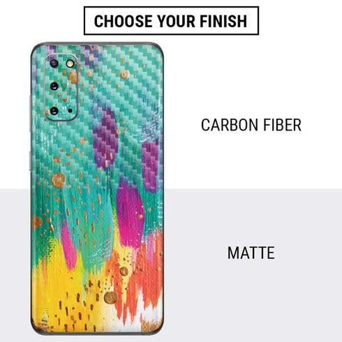 Etta Vee Turquoise Brush Stroke Galaxy S20 Skin