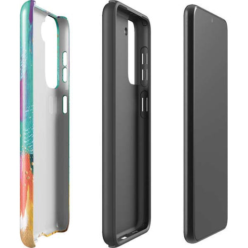Etta Vee Turquoise Brush Stroke Galaxy S21 Plus 5G Pro Case