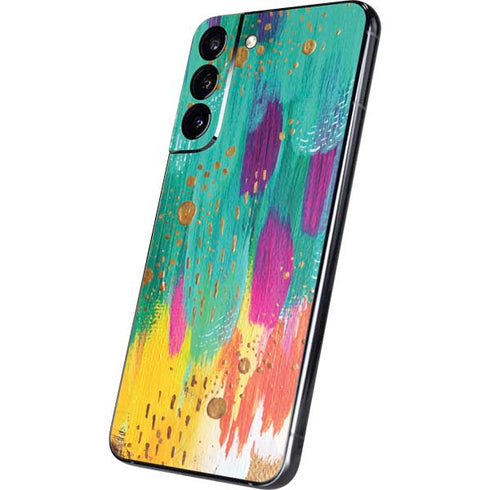 Etta Vee Turquoise Brush Stroke Galaxy S22 Plus Skin