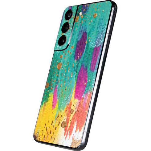 Etta Vee Turquoise Brush Stroke Galaxy S22 Skin