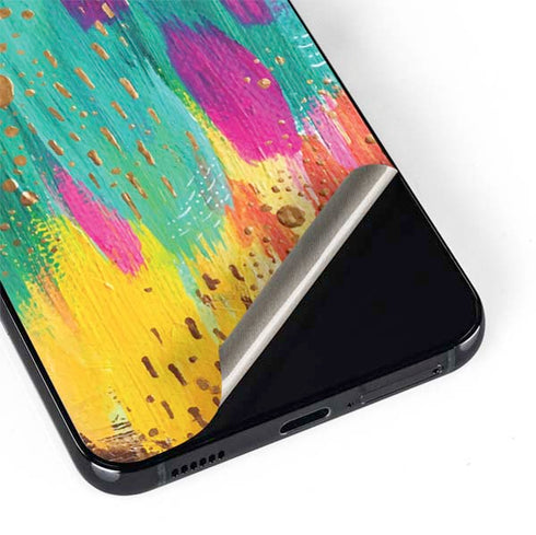 Etta Vee Turquoise Brush Stroke Galaxy S22 Skin