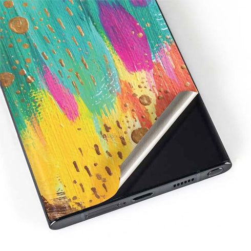 Etta Vee Turquoise Brush Stroke Galaxy S22 Ultra Skin