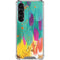 Etta Vee Turquoise Brush Stroke Galaxy S23 Clear Case