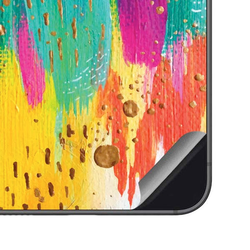 Turquoise Brush Stroke by Etta Vee Galaxy S23 FE Skin