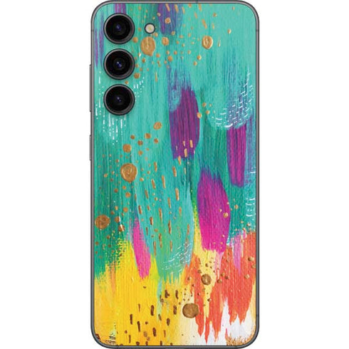 Etta Vee Turquoise Brush Stroke Galaxy S23 Plus Skin